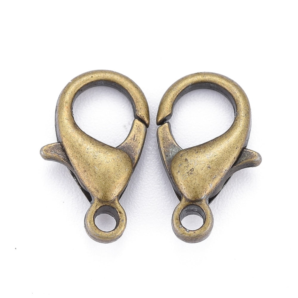 1000 pc Zinc Alloy Lobster Claw Clasps Parrot Trigger Clasps Cadmium Free Nickel Free Lead Free Antique Bronze 14x8mm Hole: 1.8mm