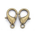 thumbnail image 3 of Antique Bronze Alloy Lobster Claw Clasps Parrot Trigger Clasps Vintage Jewelry Making Clasps Cadmium Free & Nickel Free & Lead Free Size: about 8mm wide 14mm long hole: 1.2mm, 3 of 6