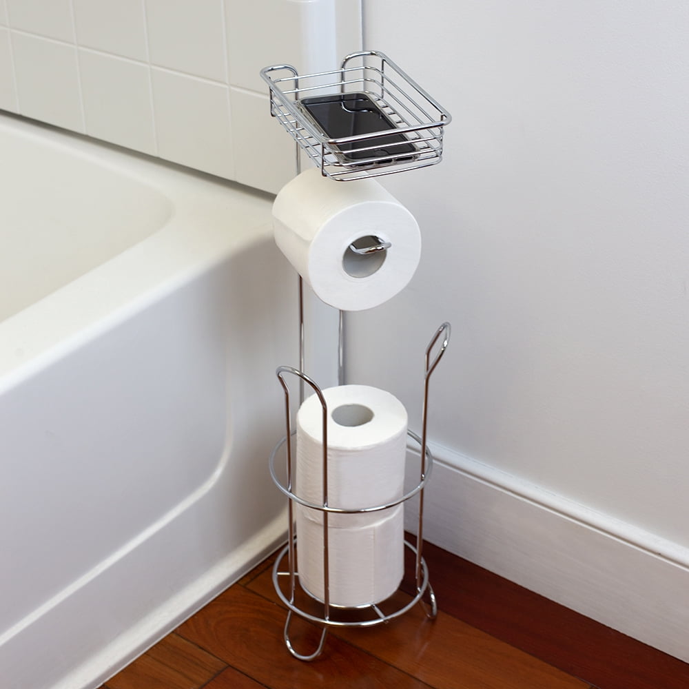 Details about   Interdesign Bruschia Free Standing Toilet Paper Holder Dispenser And Spare R