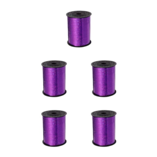 Baohd Golden Curled Ribbon Plastic Sturdy And Durable For Wedding Party Decoration Decoration Ribbon Purple ribbon 5Set