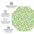 thumbnail image 4 of Pofeuu Daisies Flowers Print Leather Coasters Set of 6, Round Cups Mugs Mat Pad for Home Kitchen Heat Resistant Drink Coasters,Octagon, 4 of 7