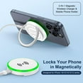 thumbnail image 4 of Magnetic Wireless Charger Phone Charger, 15W Fast Wireless Charging Pad with Stand, Cordless Charger Station with C to C Charging Cable, Compatible for iPhone Samsung Android, White, 4 of 9