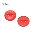 thumbnail image 3 of Uxcell 10pcs 16L Red Round Sewing Buttons 10mm 3/8" Resin 2-Hole Fish Eye Craft Replacement Button, 3 of 6