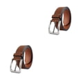 thumbnail image 3 of mmirethe Ceinture Intemporelle pour Hommes pour Jeans et Costumes avec Boucle Décontractée Tressée Extensible en PU Résistante à l'Usure Marron 120cm 2Ensemble, 3 of 6