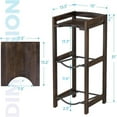 thumbnail image 2 of 5 Gallon Water Jug Holder with Top Shelves Natural Solid Wood Water Dispenser Stand 31"H, 3-Tiers 5 Gallon Water Jug Stand, Water Cooler Jug Rack, 5 Gallon Water Bottle Holder with 2 Slot & Top Shelf, 2 of 9