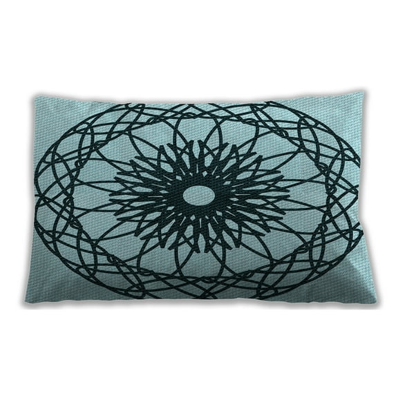 Ahgly Company Outdoor Rectangular Contemporary Lumbar Throw Pillow, 13 inch by 19 inch