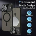 thumbnail image 3 of Magnetic Case for iPhone 13 Pro Max with Camera Lens Protector [Compatible with Magsafe] Shockproof Soft TPU & Hard Translucent Matte Back Protective Phone Case for iPhone 13 Pro Max Black, 3 of 16