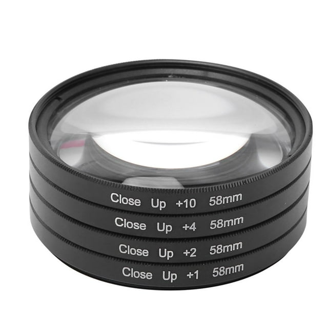 SUTENGDA Professional Lens Filter Optical Magnifying Glass Macro Filter Kit +1 +2 +4 +10 Lens Filter Kit 58mm For Cameras Close Up Lens Filter Kit Macro Filter