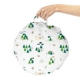 thumbnail image 2 of Forest Round Floor Cushion with Handle, Scandinavian Inspired Trees Clouds and Woodland Animals, Decorative Pillow for Living Room & Dorms, 18" Round, Petrol Blue Green, by Ambesonne, 2 of 4