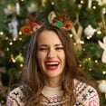 thumbnail image 3 of DagobertNiko Christmas Reindeer Antlers Headband Hairpins Hairbands Girls Beauty Headdresses Pine Cone Hair Accessories Cute Reindeer Christmas Hair Clips, 3 of 5