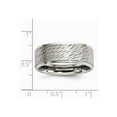 thumbnail image 6 of Stainless Steel Brushed and Polished Textured Band Size: 9; for Adults and Teens; for Women and Men, 6 of 6