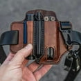 thumbnail image 2 of Handmade Multitool Genuine Leather Sheath EDC Pocket Organizer Tool Holder, 2 of 13