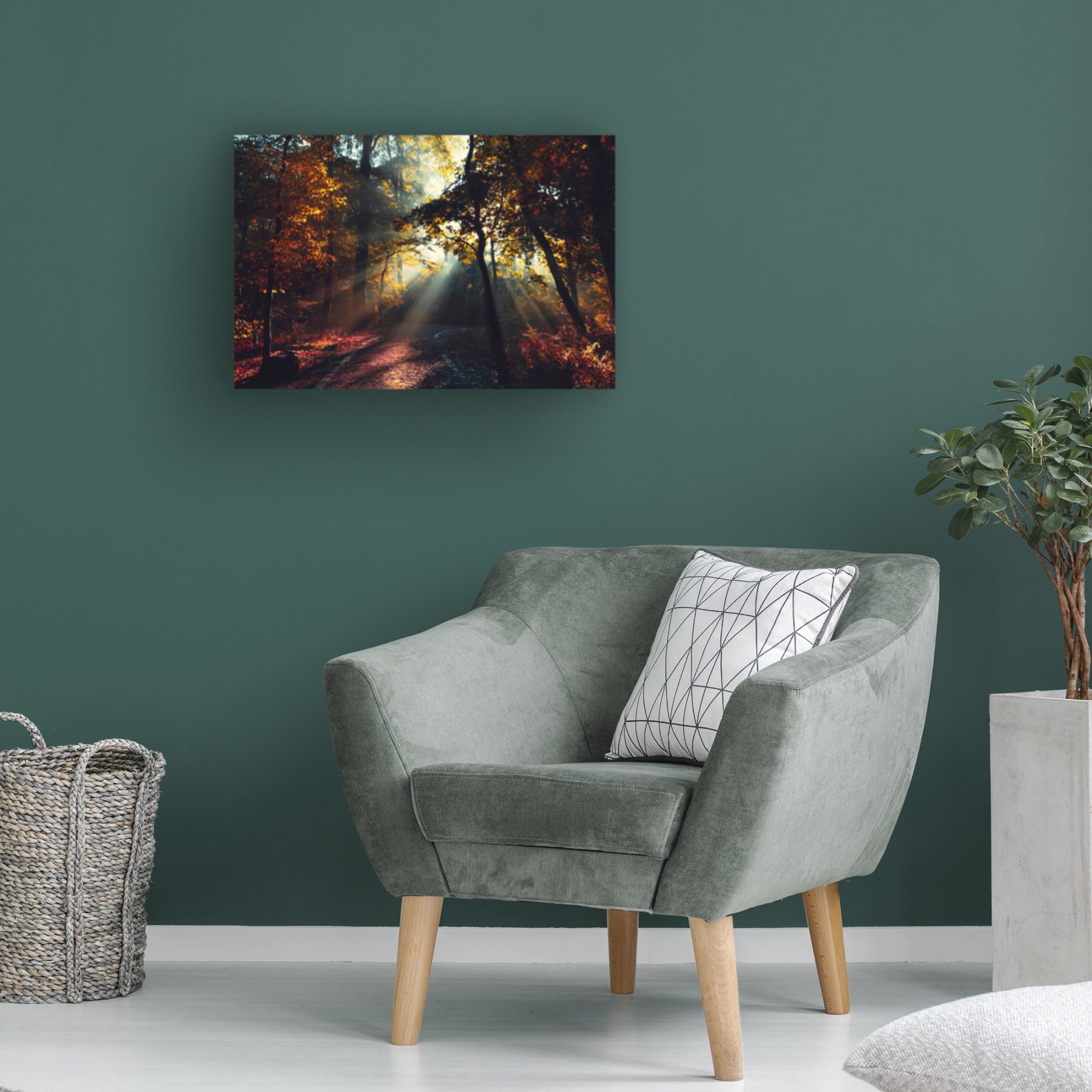 Canvas Wall Art - Dirk Wüstenhagen 'Magic Forest Light' Wall Art for Living Room, Bedroom, or Office Décor by Trademark Fine Art - 32 x 22 Inches