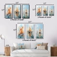 thumbnail image 4 of Designart "Watercolor Sails Sailboat" Nautical & Beach Framed Wall Art Set Of 3 - Multi-Color Boat Sailing Frame Gallery Set For Office Decor, 4 of 6