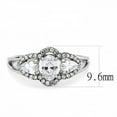 thumbnail image 2 of Women's Stainless Steel High polished CZ Clear 1.90(g) Engagement Ring, 2 of 2