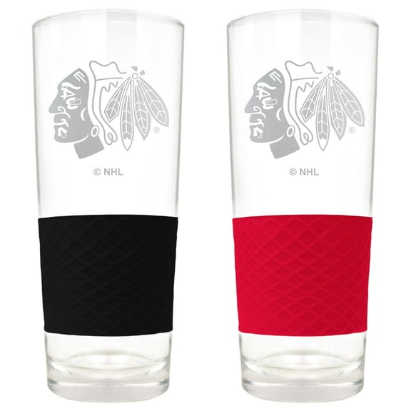 Chicago Blackhawks 22oz. Logo Score Pint Glass Two-Piece Set