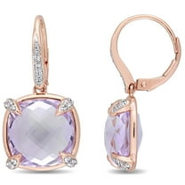 Everly Women's Amethyst and Sapphire 14k Rose Gold Earrings