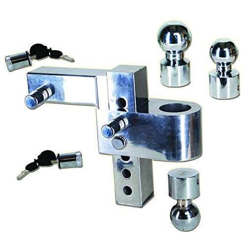 Open Box Aluma-Tow - 6" Drop Adjustable Interchangeable Hitch System by Uriah Products - UT623410 - 3 Hitch Balls - Locking Pins - 12,000 lb. GTWR