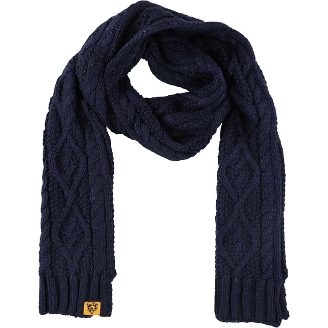 G-III Sports Bufanda de punto con purpurina de los Chicago Bears para mujer, azul, talla única