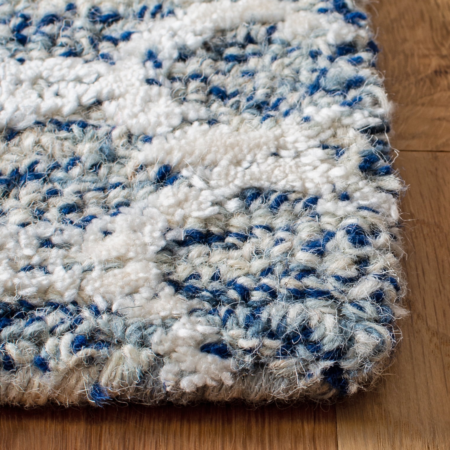 SAFAVIEH Glamour Anson Geometric Area Rug, Blue/Ivory, 8' x 10'