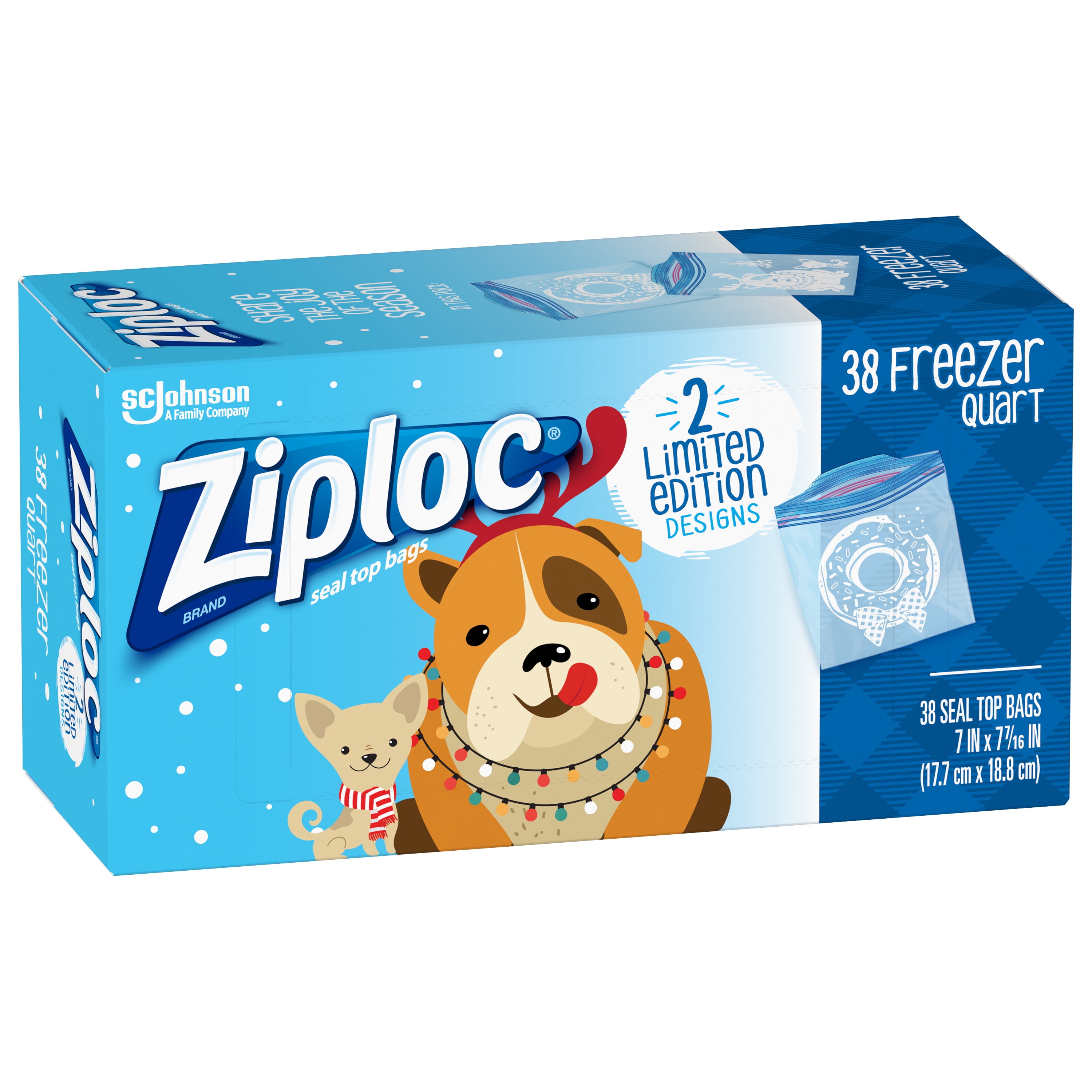 Ziploc® Holiday Freezer Quart Seal Top Bags, 19 ct - Harris Teeter