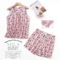 thumbnail image 3 of Fdfklak-Pijama de dibujos animados para mujer, Conjunto de camiseta y pantalones cortos de algodón, ropa informal para el hogar, traje de noche, 3 of 5