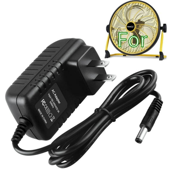 K-MAINS 24V Charger Compatible With Geek Aire CF2 16" Rechargeable Outdoor Floor Fan Adapter PSU