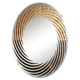 thumbnail image 2 of Designart "Gleaming Bronze Balance" Abstract Shapes Spiral Round Wall Mirror - Abstract Oval Printed Decorative Mirror - Multiple Color Options, 2 of 5
