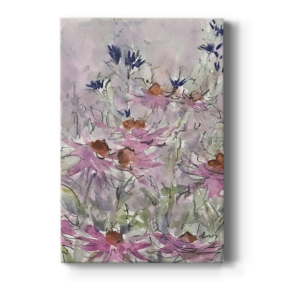 Floral Entertainment II Premium Gallery Wrapped Canvas - Ready to Hang