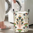 thumbnail image 6 of WARHOOME Collapsible Laundry Hamper with Handles, Waterproof Circular Hamper Egyptian Flower Pattern Dirty Clothes Basket (Small), 6 of 7
