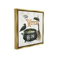 thumbnail image 4 of Stupell Industries Witch Cauldron & Crows Holiday Painting Gold Floater Framed Canvas Art Print Wall Art, 25 x 25, 4 of 10