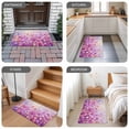 thumbnail image 5 of Pink Spring Floral Door Mat Indoor Outdoor, Summer Daisy Botanical Oil Painting Non Slip Welcome Mat with Rubber Backing, Absorbent Fabric Front Door Mats Entryway Rug for Home Patio Entrance 18"x30", 5 of 8