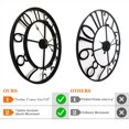thumbnail image 4 of Evursua 30inch Decorative Large Wall Clock for Home Hanging Clocks Big Arabic Numerals Black, 4 of 9