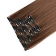 thumbnail image 4 of Clip In Hair Extension Real As Remy Fashion Hair Long Clip in Hair Extensions Full Head Straight Wig, 4 of 4