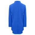 thumbnail image 7 of Women's Stand Collar Coat, Single Breasted Mid-Length Jacket, Slim Fit A-Line Peacoat, Tailored Outerwear, Elegant Long Sleeve Overcoat, Modern Trench Style Blue L, 7 of 7