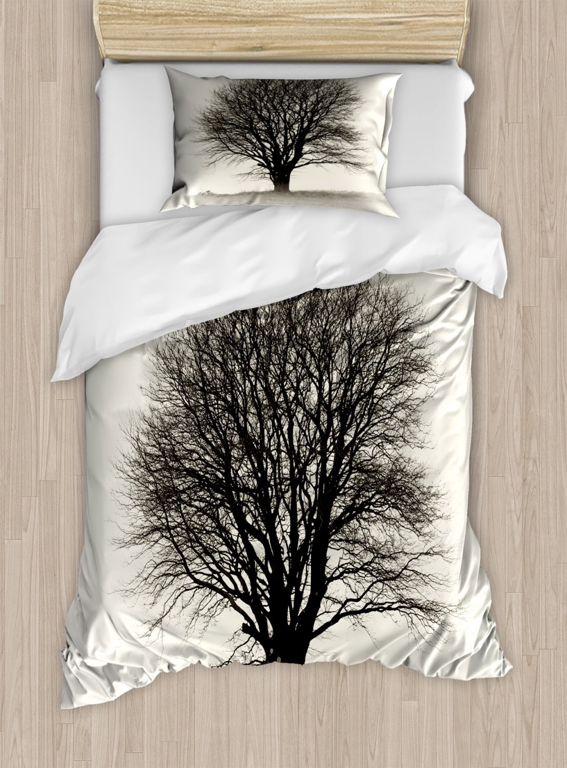 A Decorative 3 Piece Bedding Set with Pillow Shams Fall Forest with Shady Deciduous Trees and Faded Leaf Magic Woodland Theme Picture Queen/Full Ambesonne Autumn Duvet Cover Set Apricot Brown Red nev_27438_queen A Decorative 3 Piece Bedding Set with Pillow Shams Fall Forest with Shady Deciduous Trees and Faded Leaf Magic Woodland Theme Picture Queen/Full Ambesonne Autumn Duvet Cover Set Apricot Brown Red nev_27438_queen