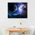 thumbnail image 2 of COMIO Canvas  Galaxy Wall Art Universe Space Pictures Milky Way Planets Meteorites Outer Space Landscape Pictures Framed Canvas Prints Ready to Hang Each, 2 of 4