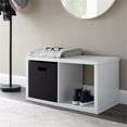 thumbnail image 3 of Riverbay Furniture Two Cubby Wood Storage Cabinet in White, 3 of 4