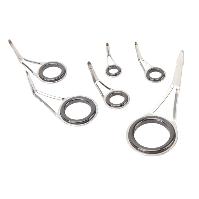 Rod Guide Rings, Stainless Steel Ceramic Rod Top Tip Light Weight 6PCS for DIY Rod