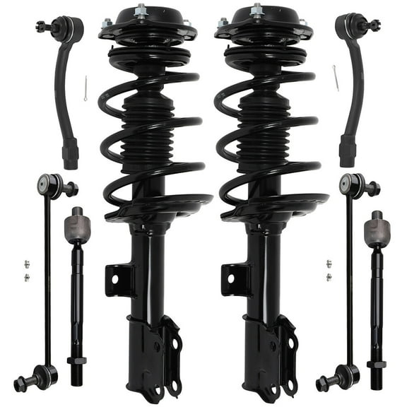 cciyu Struts Suspension Kit for 2011-2016 for Hyundai Elantra with Front Complete Struts Assembly Stabilizer Bar Link Kit Tie Rod End 172708 172709 ES801074 ES801075 EV800886