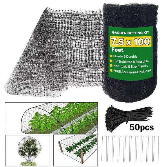 Alpacasso Garden Netting,7 x 100 Feet Reusable Chicken Wire for Plants Fruit Trees Vegetables Against Birds, Deer and Other Animals