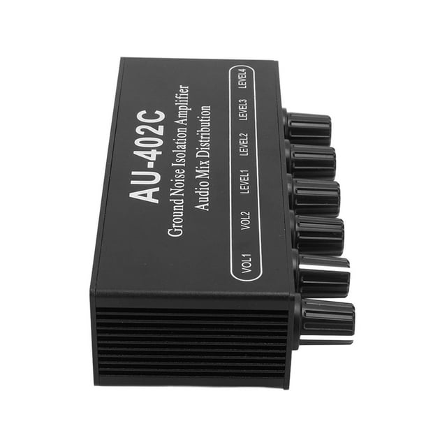 Amplificador de aislamiento de ruido de tierra BuyWeek Mezclador de audio estéreo Divisor de audio de dos canales