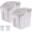 2Pcs,Gray,45LB, variant on Airtight Grain Storage Container with Wheels, Measuring Cup, and Scoop, 25lb Capacity, 2-Piece Set in Blue