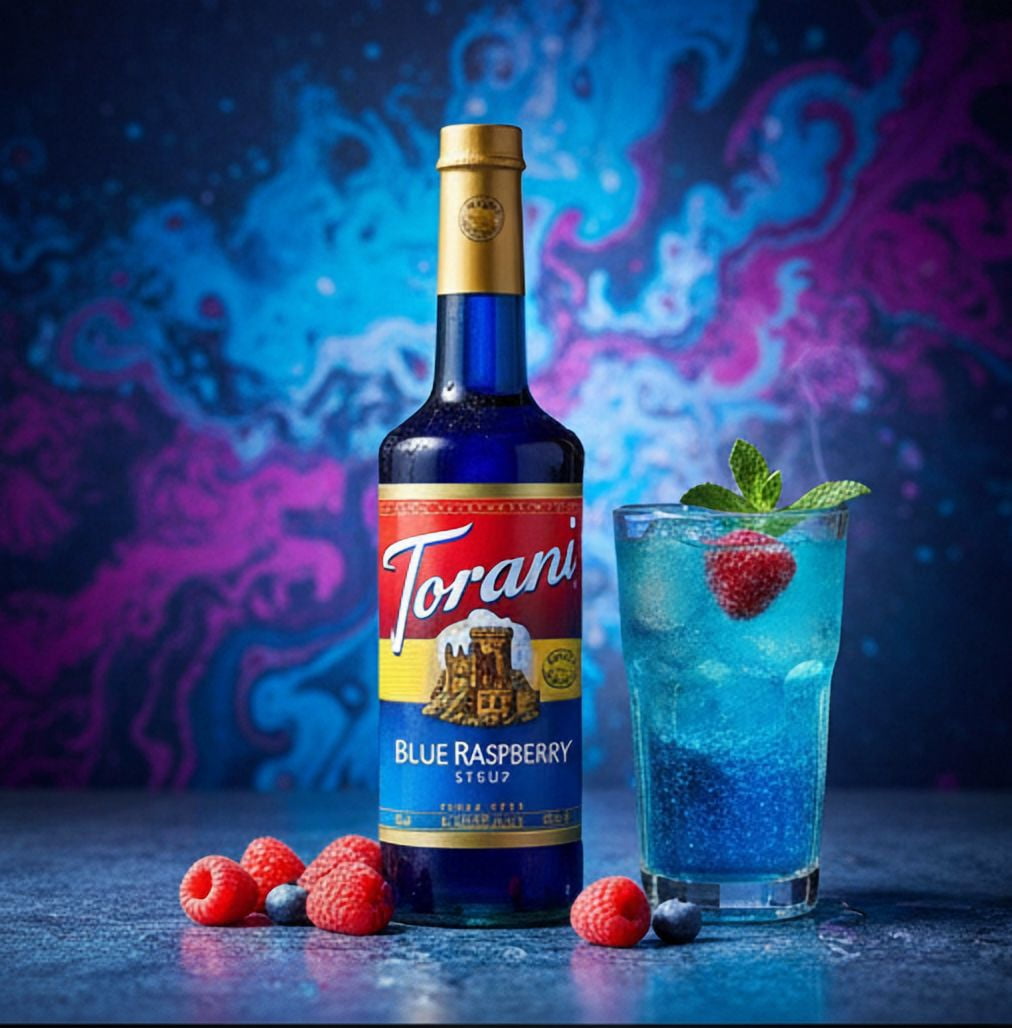 Torani Blue Raspberry Dairy Friendly Syrup cs 12/750 ml