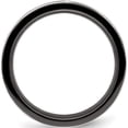 thumbnail image 3 of Titanium Edward Mirell Black Ti With Grey Border .10Ct Dia Sterling Silver Bezel Band (Size 8.5) Made In United States emr215-8.5, 3 of 5