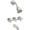 Pfister 01-8CBC Three-Handle Tub and Shower Combo, Chrome