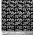 thumbnail image 1 of Soimoi Modal Satin Fabric Fish Block Decor Fabric Printed Yard 42 Inch Wide, 1 of 1