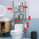thumbnail image 2 of Estante de Baño Sobre Inodoro, 3 Niveles Estantes Ahorro de Espacio de Baño con Ganchos, Toallas Jabon Ducha Estante Repisa, Organizador de Almacenamiento de Baño de Ajustables (Acero inoxidable), 2 of 8