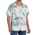thumbnail image 2 of Kdxio Men'S Hawaiian Shirt For Men Short Sleeve Shirt Sea Animals Summer Casual Holiday Beach Button Down T-Shirts, 2 of 5