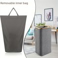 thumbnail image 4 of Cesta de lavandería de bambú para dormitorio con bolsa interior con tapa, caja de almacenamiento, cesto para ropa sucia, cesto para ropa grande para baño, 4 of 5